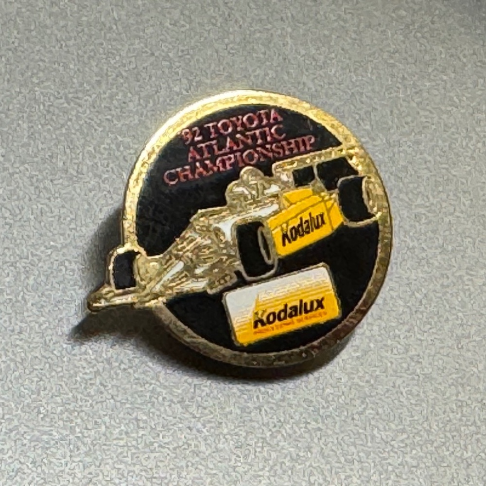 Kodak 92 Toyota Atlantic Championship Kodalux Indy Car pin -- RARE Collectible